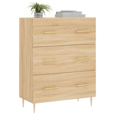 vidaXL Buffet chêne sonoma 69,5x34x90 cm bois d'ingénierie