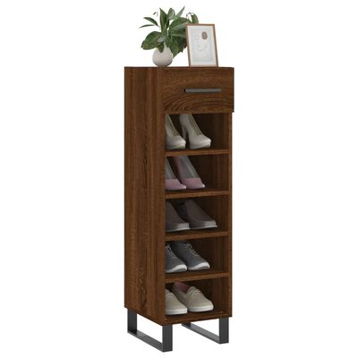 vidaXL Meuble à chaussures chêne marron 30x35x105 cm bois d'ingénierie