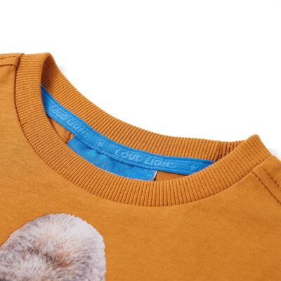 T-shirt enfants à manches longues ocre foncé 104