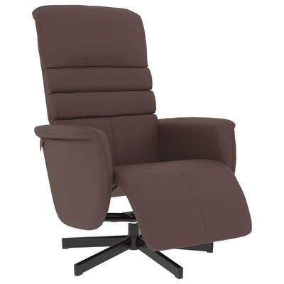 vidaXL Fauteuil inclinable avec repose-pieds marron similicuir