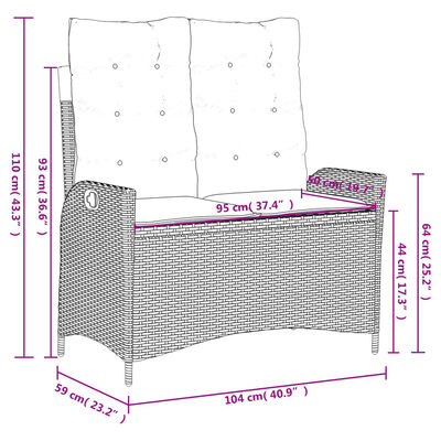 vidaXL Ensemble à manger de jardin avec coussins 5pcs Beige poly rotin