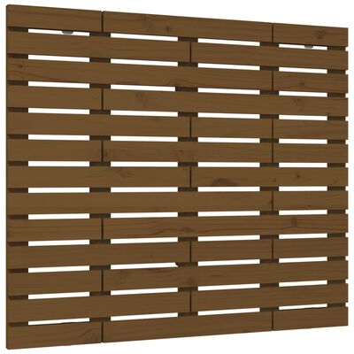 vidaXL Tête de lit murale Marron miel 106x3x91,5 cm Bois massif de pin