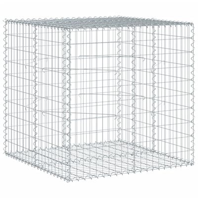 vidaXL Panier gabion avec couvercle 100x100x100 cm fer galvanisé