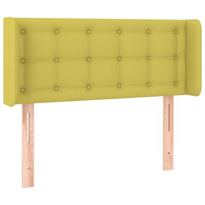 vidaXL Tête de lit à LED Vert 93x16x78/88 cm Tissu