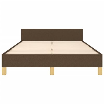 vidaXL Cadre de lit sans matelas marron foncé 120x190 cm tissu