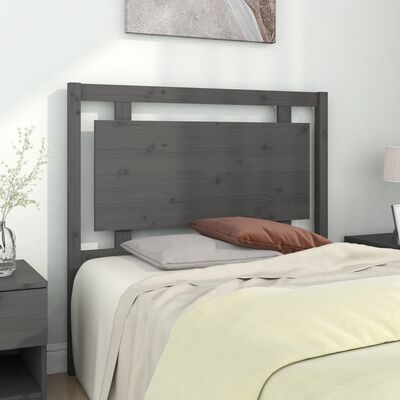 vidaXL Tête de lit Gris 105,5x4x100 cm Bois massif de pin