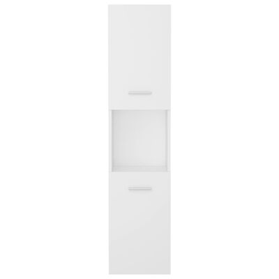 vidaXL Armoire de salle de bain Blanc 30x30x130 cm Bois d’ingénierie