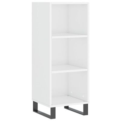 vidaXL Buffet haut Blanc brillant 34,5x34x180 cm Bois d'ingénierie