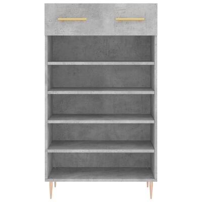 vidaXL Armoire à chaussures gris béton 60x35x105 cm bois d'ingénierie