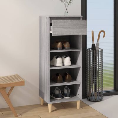 vidaXL Armoire à chaussures Sonoma gris 40x36x105 cm Bois d'ingénierie