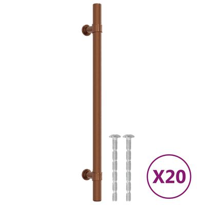 vidaXL Poignées d'armoire 20 pcs bronze 192 mm acier inoxydable