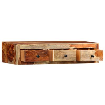 vidaXL Table console murale 100x25x20 cm Bois massif