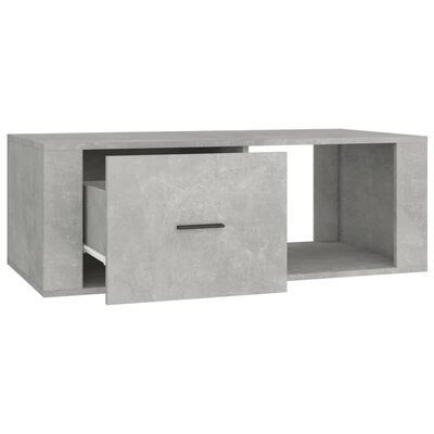 vidaXL Table basse Gris béton 100x50,5x35 cm Bois d'ingénierie