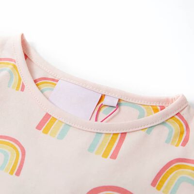 Pyjamas à manches courtes pour enfants rose pâle 116