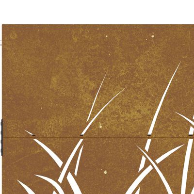 vidaXL Portail de jardin 85x100 cm acier corten conception d'herbe