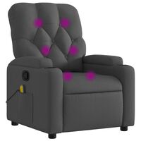 vidaXL Fauteuil de massage inclinable Gris foncé Tissu