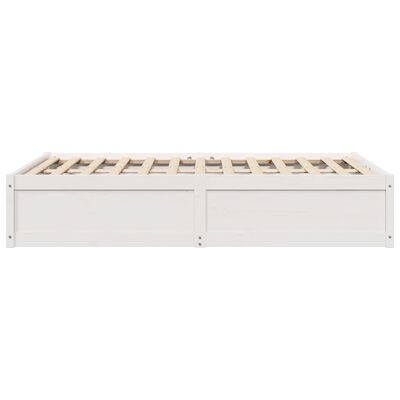 vidaXL Cadre de lit sans matelas blanc 120x190 cm bois de pin massif