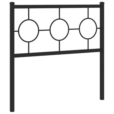 vidaXL Tête de lit métal noir 90 cm