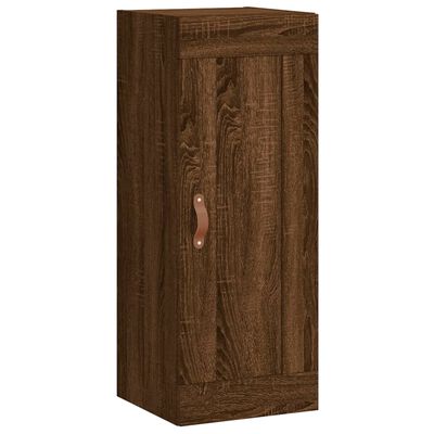 vidaXL Buffet haut Chêne marron 34,5x34x180 cm Bois d'ingénierie