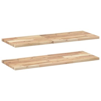 vidaXL Étagères flottantes 2 pcs 80x30x2 cm acacia massif non traité