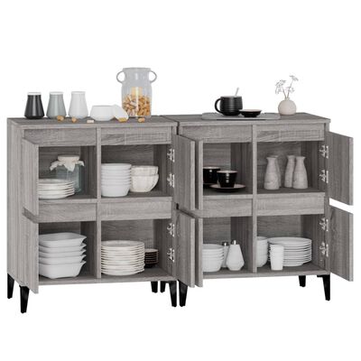 vidaXL Buffets 2 pcs sonoma gris 60x35x70 cm bois d'ingénierie