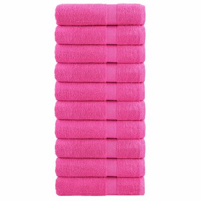 vidaXL Serviettes de douche de qualité supérieure SOLUND 10 pcs rose