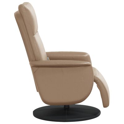 vidaXL Fauteuil inclinable de massage repose-pieds cappuccino