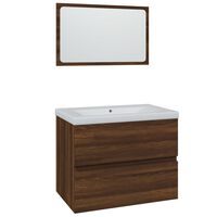 vidaXL Meubles de salle de bain Chêne marron Bois d'ingénierie