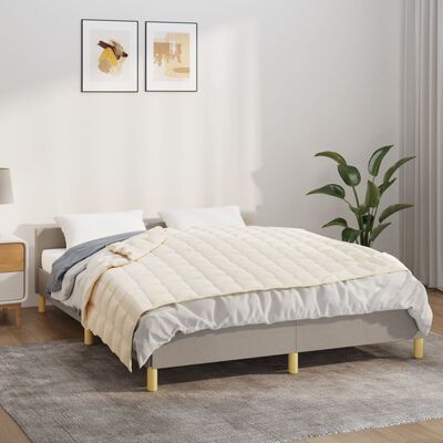 vidaXL Couverture lestée Crème clair 137x200 cm 6 kg Tissu