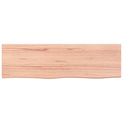 vidaXL Comptoir de salle de bain marron clair 100x30x2 cm bois traité