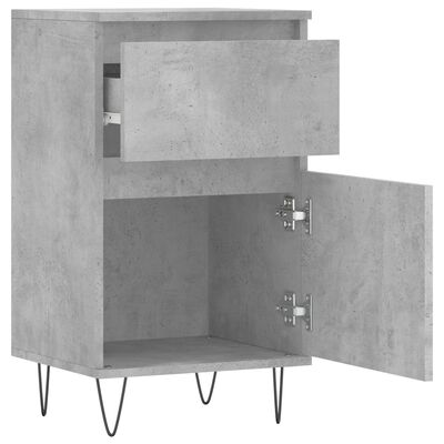 vidaXL Buffets 2 pcs gris béton 40x35x70 cm bois d'ingénierie