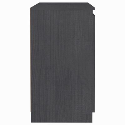 vidaXL Armoire latérale gris 60x36x65 cm bois de pin massif