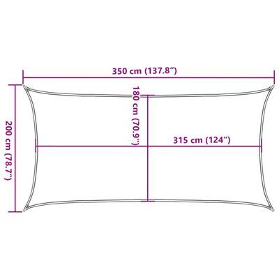 vidaXL Voile d'ombrage 160 g/m² rectangulaire sable 2x3,5 m PEHD