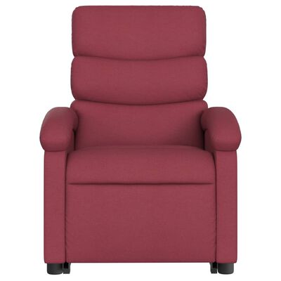 vidaXL Fauteuil inclinable de massage électrique Rouge bordeaux Tissu