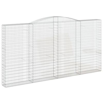 vidaXL Paniers à gabions arqués 6 pcs 400x30x200/220 cm Fer galvanisé