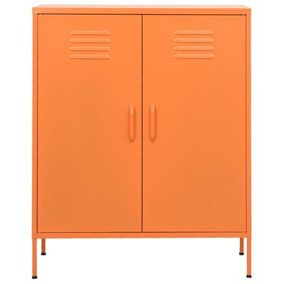 vidaXL Armoire de rangement Orange 80x35x101,5 cm Acier