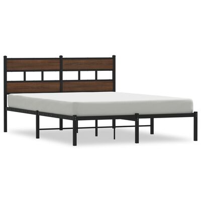 vidaXL Cadre de lit sans matelas avec tête de lit 140x190 cm