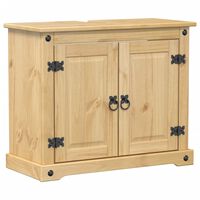 vidaXL Armoire lavabo de salle de bain Corona bois de pin massif