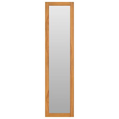 vidaXL Miroir mural avec étagères 30x30x120 cm Bois de teck massif