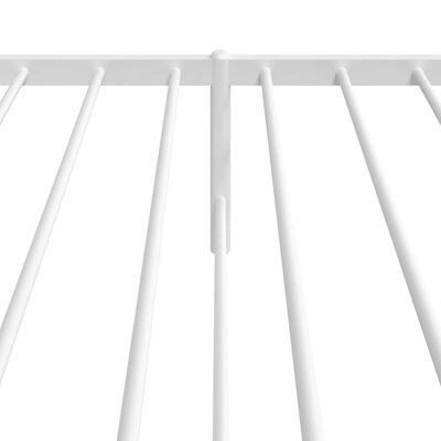 vidaXL Cadre de lit métal sans matelas et tête de lit blanc 107x203 cm