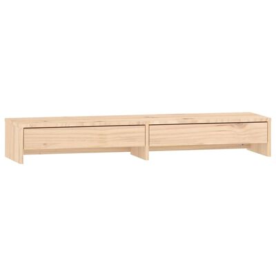 vidaXL Support pour moniteur 100x27x15 cm Bois de pin solide