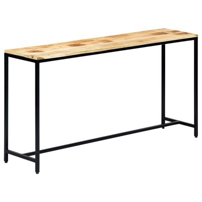 vidaXL Table console 140 x 35 x 76 cm Bois de manguier massif brut