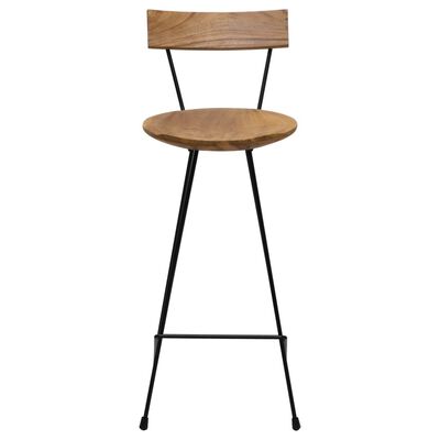 vidaXL Tabourets de bar lot de 2 bois de teck massif