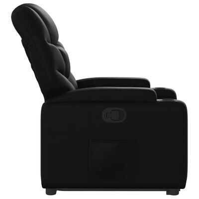 vidaXL Fauteuil inclinable Noir Similicuir