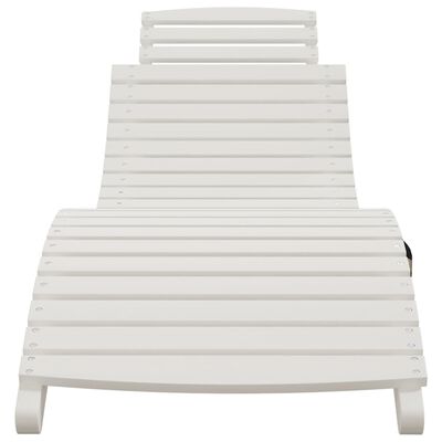 vidaXL Chaise longue blanc 184x55x64 cm bois massif d'acacia