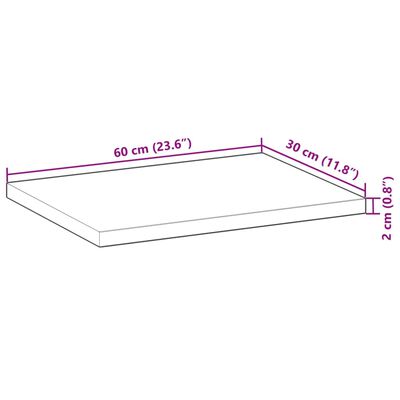 vidaXL Étagères flottantes 4 pcs 60x30x2 cm acacia massif non traité