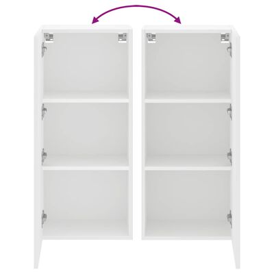 vidaXL Meuble TV mural blanc 40,5x30x90 cm bois d'ingénierie