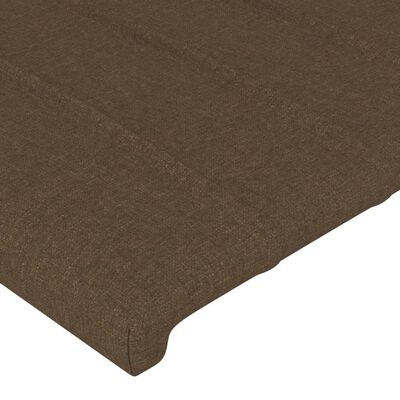 vidaXL Tête de lit avec oreilles Marron foncé 93x23x78/88 cm Tissu