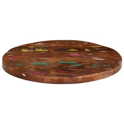 vidaXL Dessus de table Ø 40x1,5 cm rond bois massif de récupération