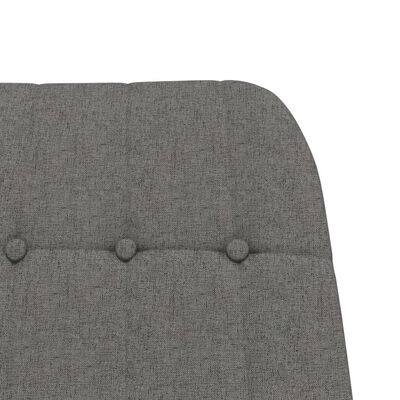 vidaXL Chaise à bascule avec repose-pied Gris clair Tissu